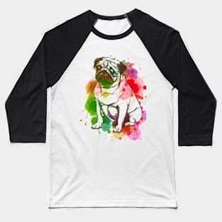 Pug Painting Baseball T-Shirt